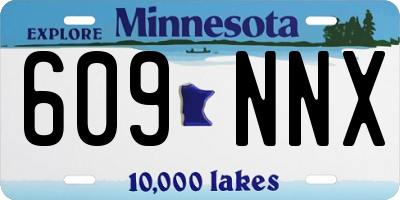 MN license plate 609NNX