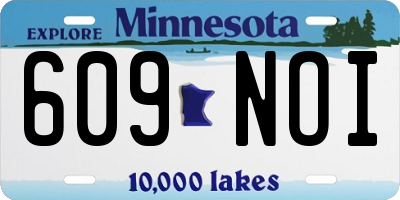 MN license plate 609NOI