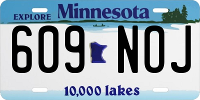 MN license plate 609NOJ