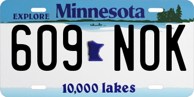 MN license plate 609NOK