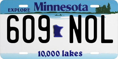 MN license plate 609NOL