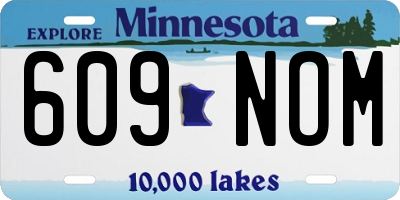 MN license plate 609NOM