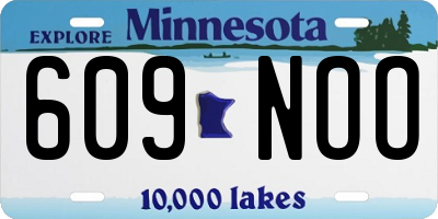 MN license plate 609NOO