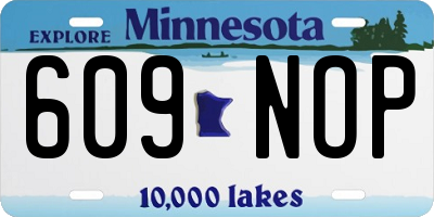 MN license plate 609NOP