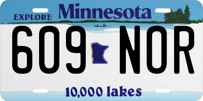 MN license plate 609NOR