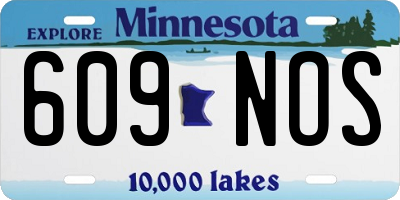 MN license plate 609NOS