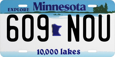 MN license plate 609NOU