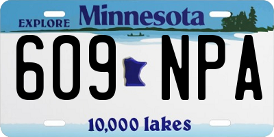 MN license plate 609NPA