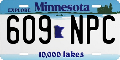 MN license plate 609NPC