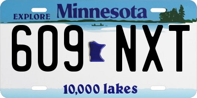 MN license plate 609NXT