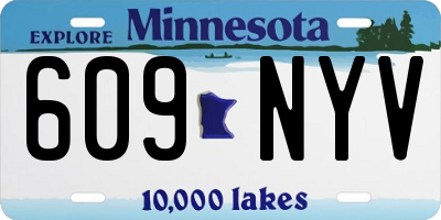 MN license plate 609NYV