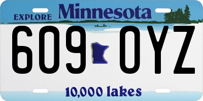 MN license plate 609OYZ