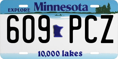 MN license plate 609PCZ