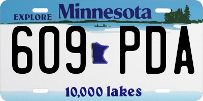 MN license plate 609PDA