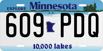 MN license plate 609PDQ
