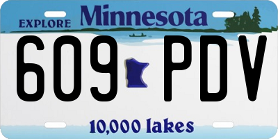 MN license plate 609PDV