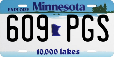 MN license plate 609PGS