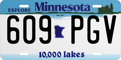 MN license plate 609PGV