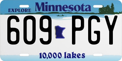 MN license plate 609PGY