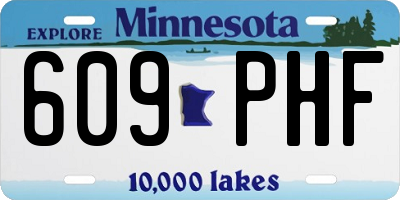 MN license plate 609PHF