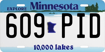 MN license plate 609PID