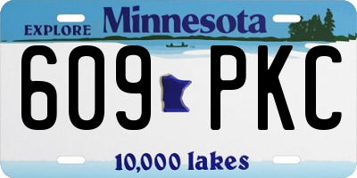 MN license plate 609PKC