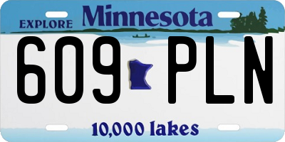MN license plate 609PLN