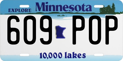 MN license plate 609POP
