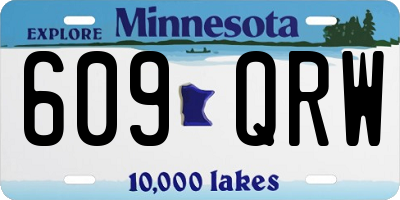 MN license plate 609QRW