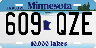 MN license plate 609QZE