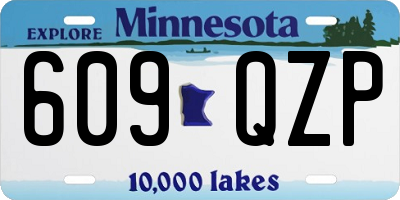 MN license plate 609QZP