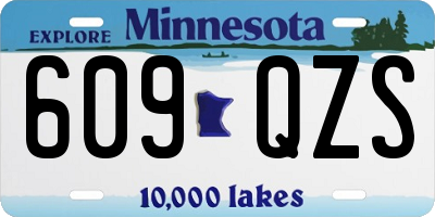 MN license plate 609QZS