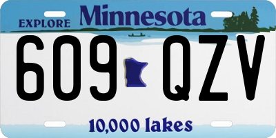 MN license plate 609QZV