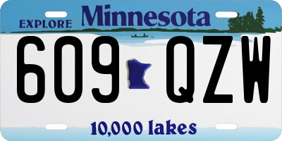 MN license plate 609QZW