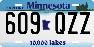 MN license plate 609QZZ