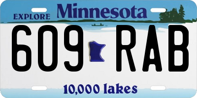 MN license plate 609RAB