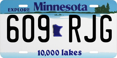 MN license plate 609RJG