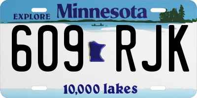 MN license plate 609RJK