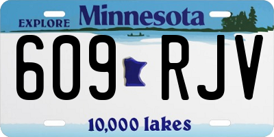 MN license plate 609RJV