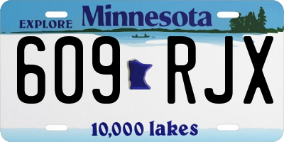 MN license plate 609RJX