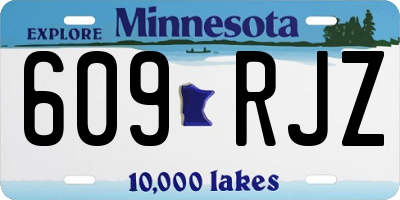 MN license plate 609RJZ