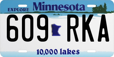 MN license plate 609RKA