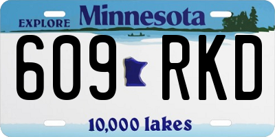 MN license plate 609RKD