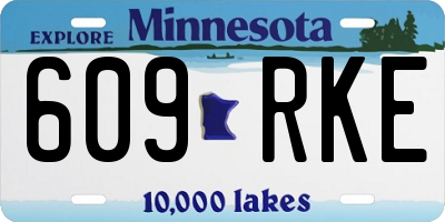 MN license plate 609RKE