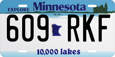 MN license plate 609RKF