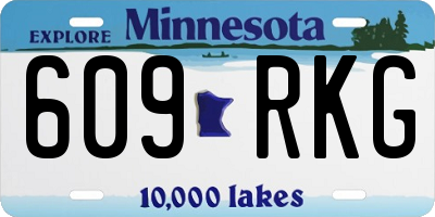 MN license plate 609RKG