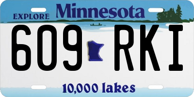 MN license plate 609RKI