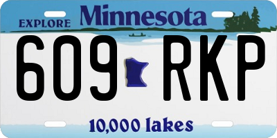 MN license plate 609RKP