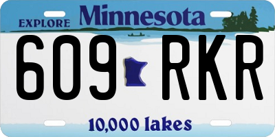MN license plate 609RKR