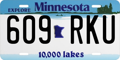 MN license plate 609RKU